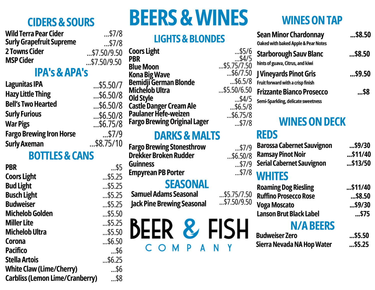 Beverages Beer and Fish Company